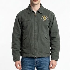 Vintage Tri-Mountain Jacket Alaskan SeaWolf Blueline Hockey Sz large Like New